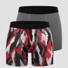 Herr ICIW Underklader | Sport Boxer 2-Pack Grey/Red