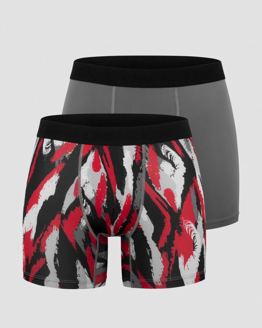 Herr ICIW Underklader | Sport Boxer 2-Pack Grey/Red