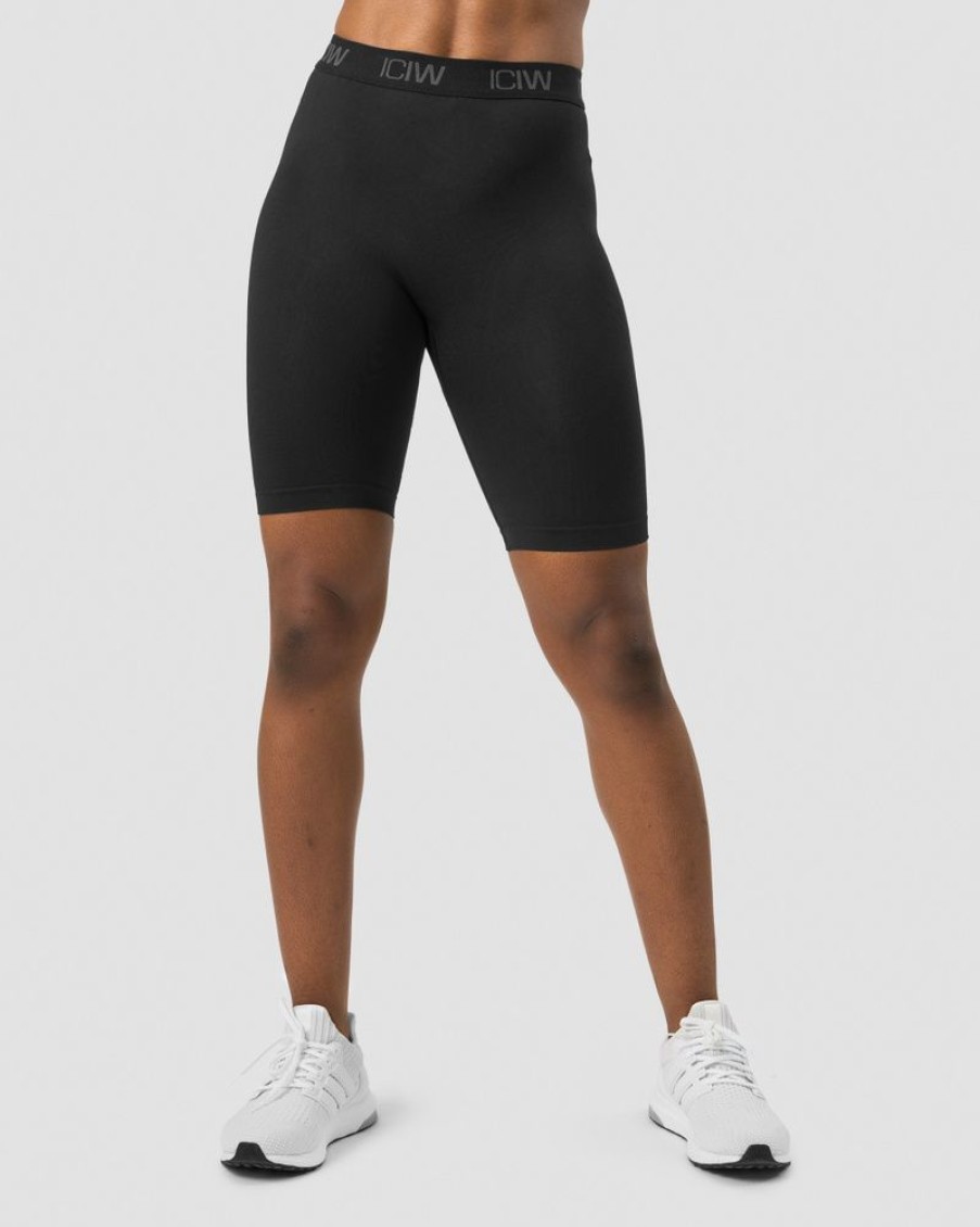 Dam ICIW Seamless | Define Seamless Logo Biker Shorts Black