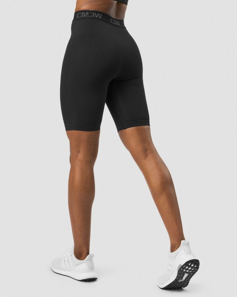 Dam ICIW Seamless | Define Seamless Logo Biker Shorts Black