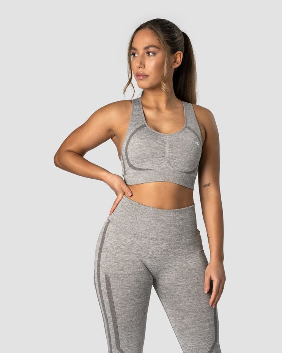 Dam ICIW Sport-Bh | Rush Seamless Sports Bra Lt Grey Melange