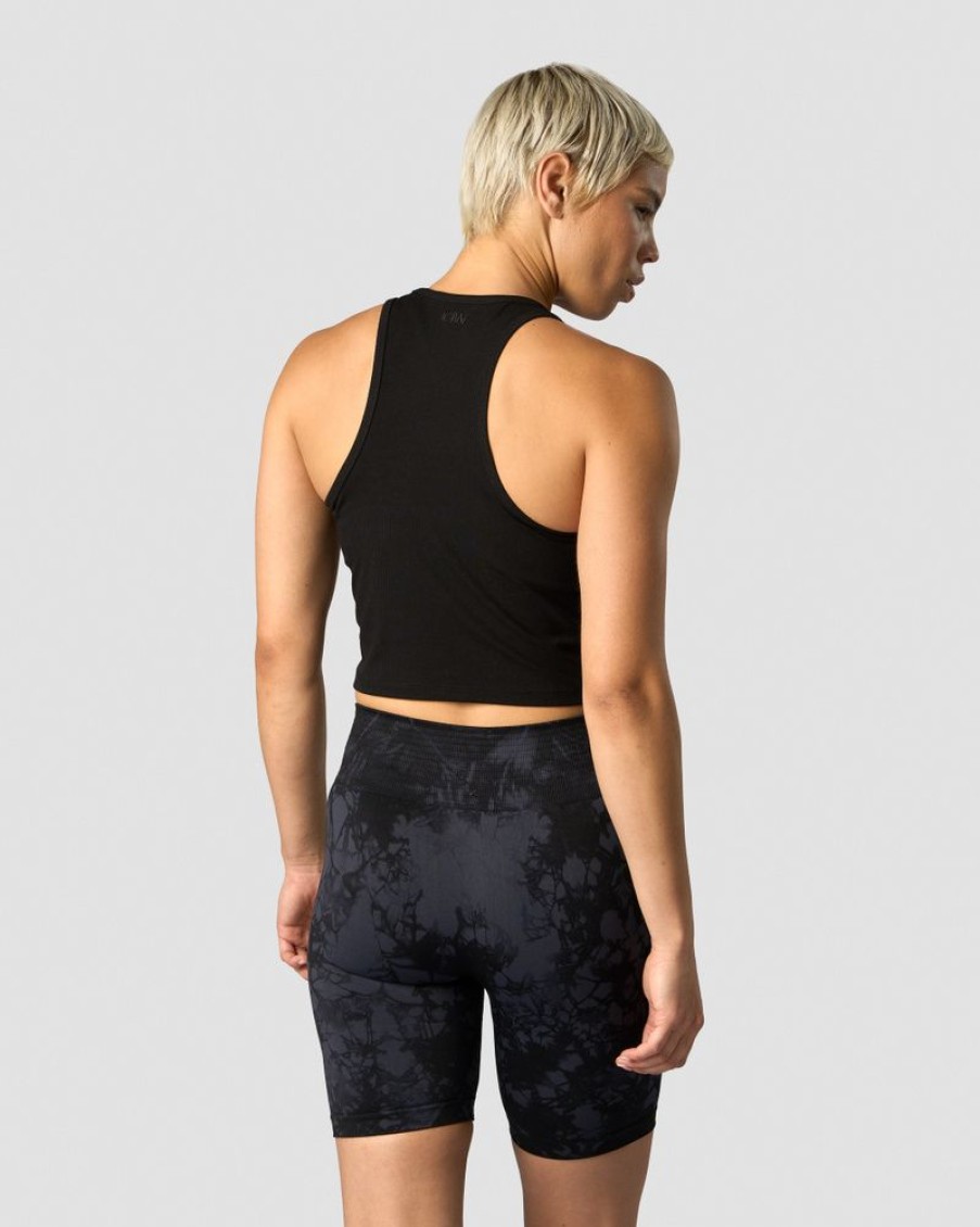 Dam ICIW Traningslinnen | Nimble Cropped Tank Top Black