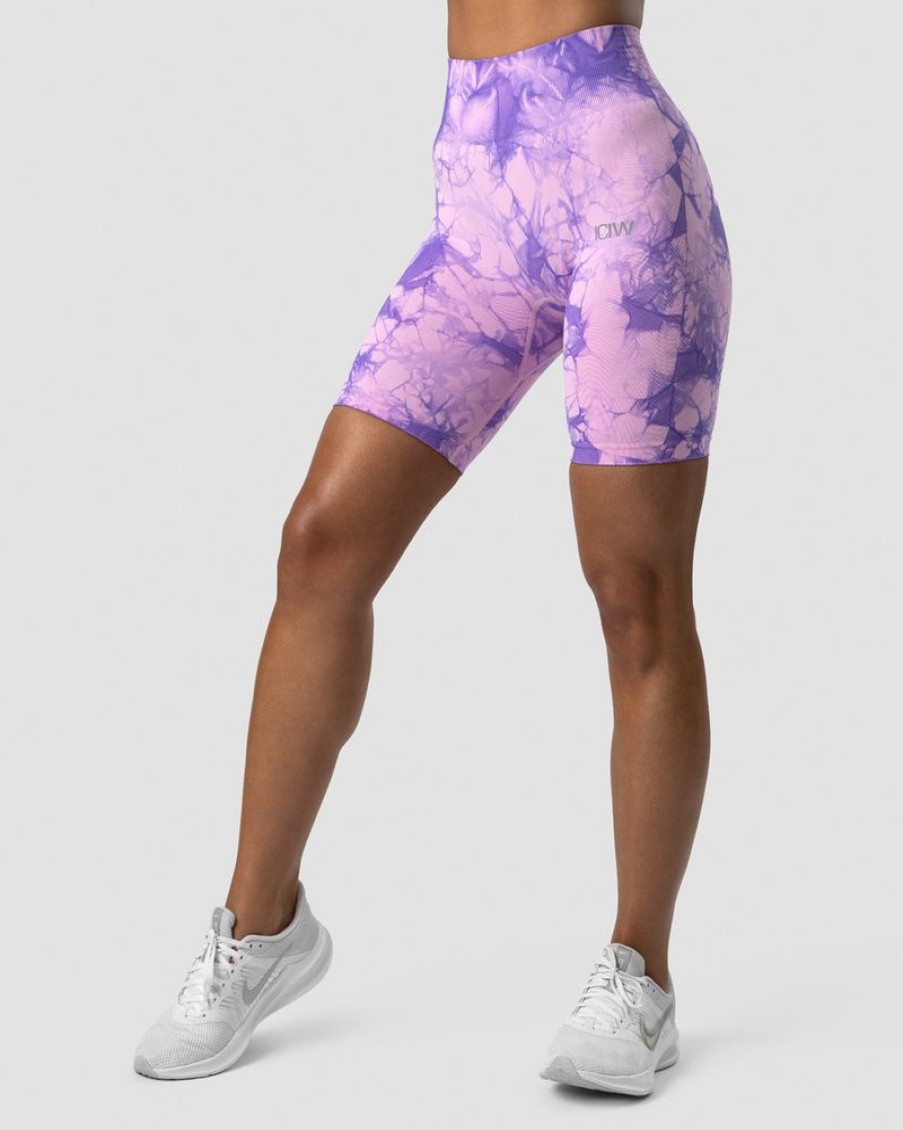 Dam ICIW Seamless | Define Seamless Tie Dye Biker Shorts Purple Breeze