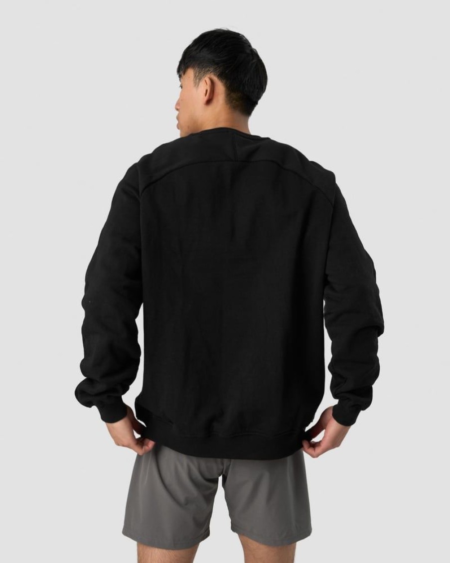 Herr ICIW Langarmat | Essential Crewneck Loose Fit Black Men