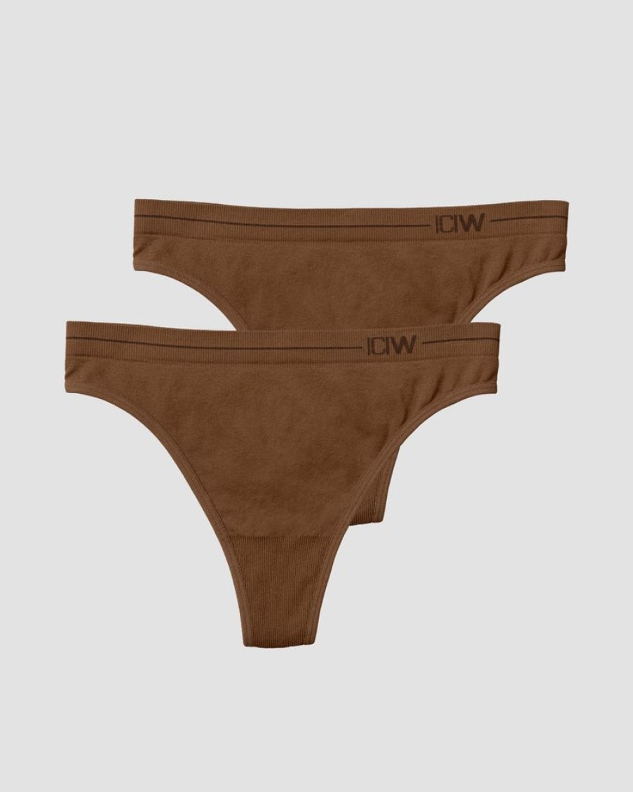 Dam ICIW Seamless | Everyday Seamless Thong 2-Pack Cinnamon