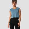 Dam ICIW Traningslinnen | Stride Cropped Tank Wmn Steel Blue