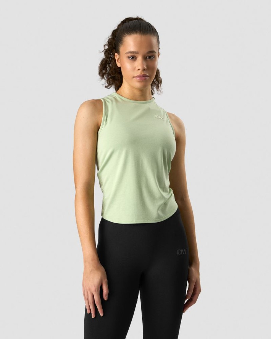 Dam ICIW Traningslinnen | Empowering Open Back Tank Spring Green