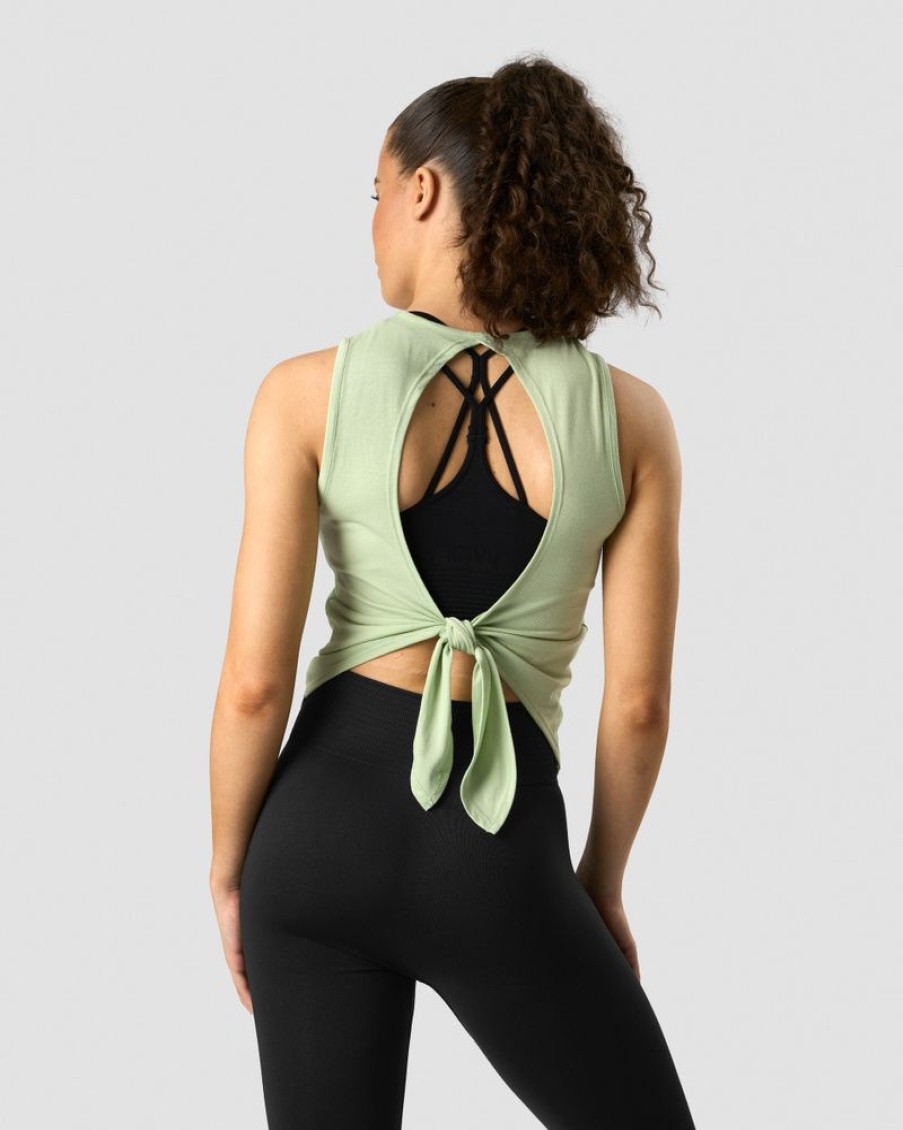 Dam ICIW Traningslinnen | Empowering Open Back Tank Spring Green