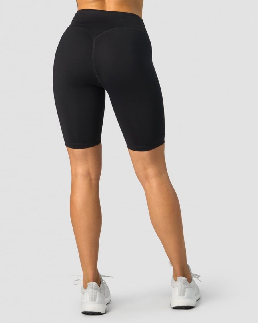 Dam ICIW Shorts | Classic V-Shape Biker Shorts Black Wmn