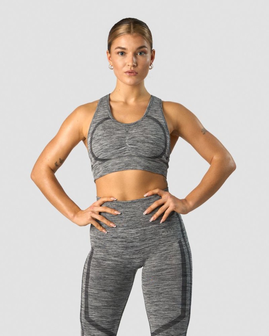 Dam ICIW Sport-Bh | Rush Seamless Sports Bra Grey Melange