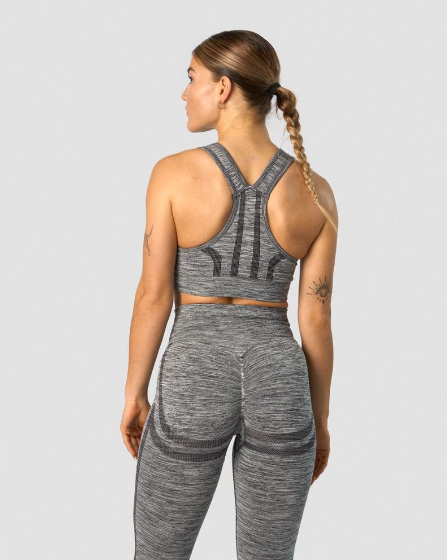 Dam ICIW Sport-Bh | Rush Seamless Sports Bra Grey Melange