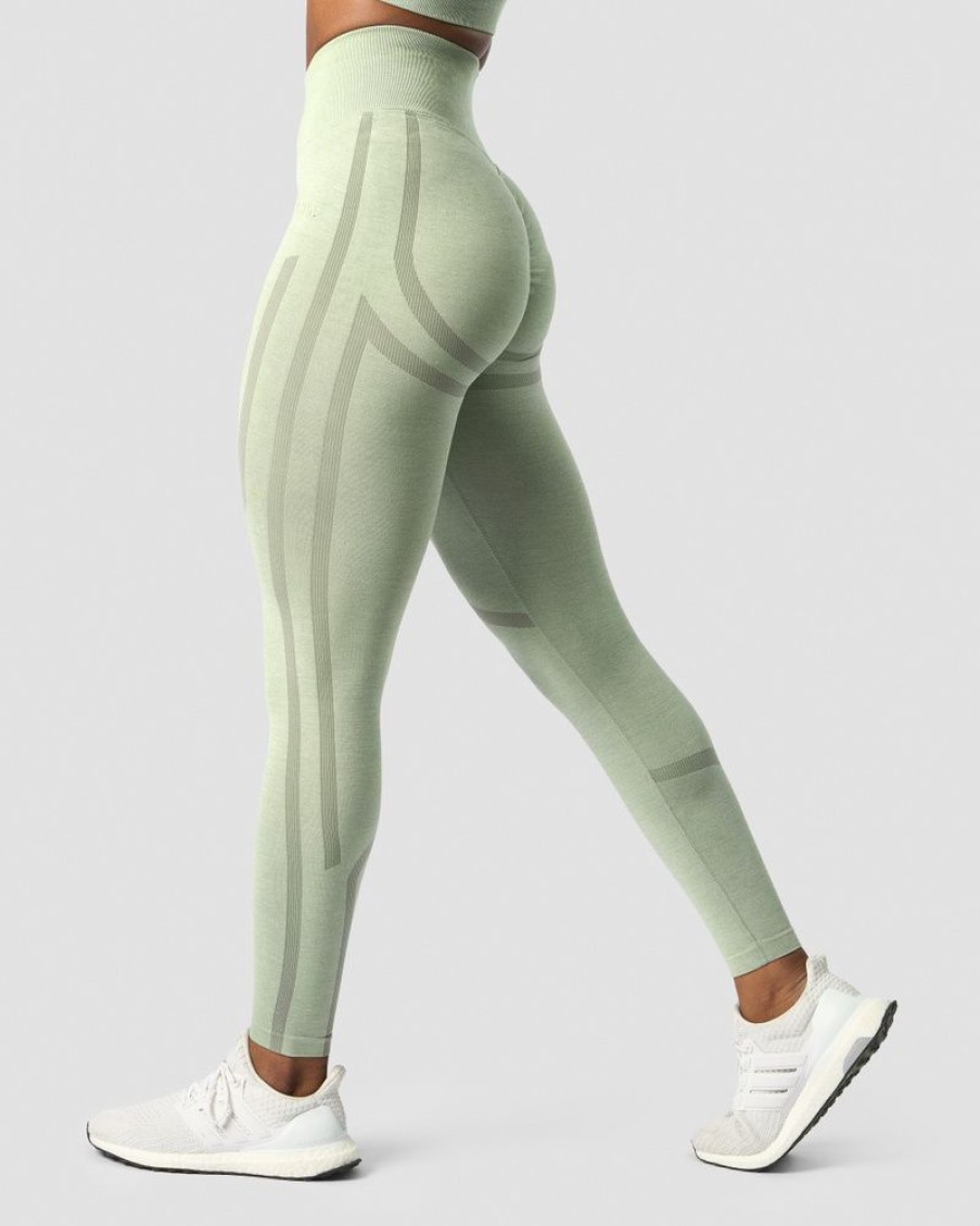 Dam ICIW Tights & Leggings | Rush Seamless Tights Sage Green