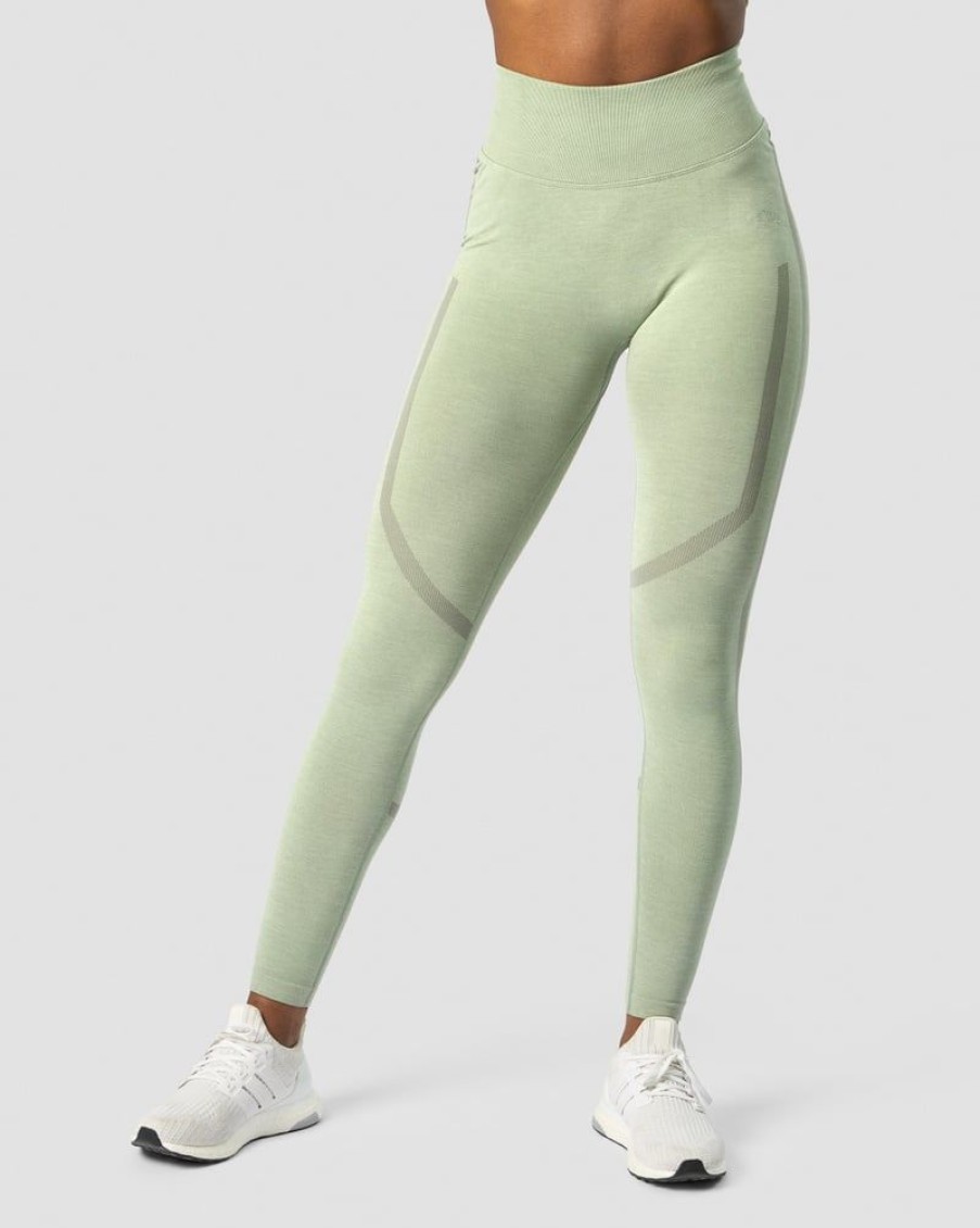 Dam ICIW Tights & Leggings | Rush Seamless Tights Sage Green