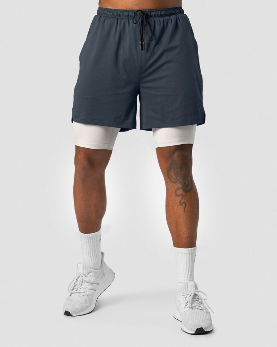 Herr ICIW Shorts | Stride 2-In-1 Shorts Men Navy