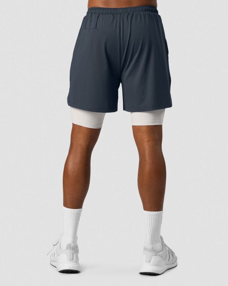 Herr ICIW Shorts | Stride 2-In-1 Shorts Men Navy