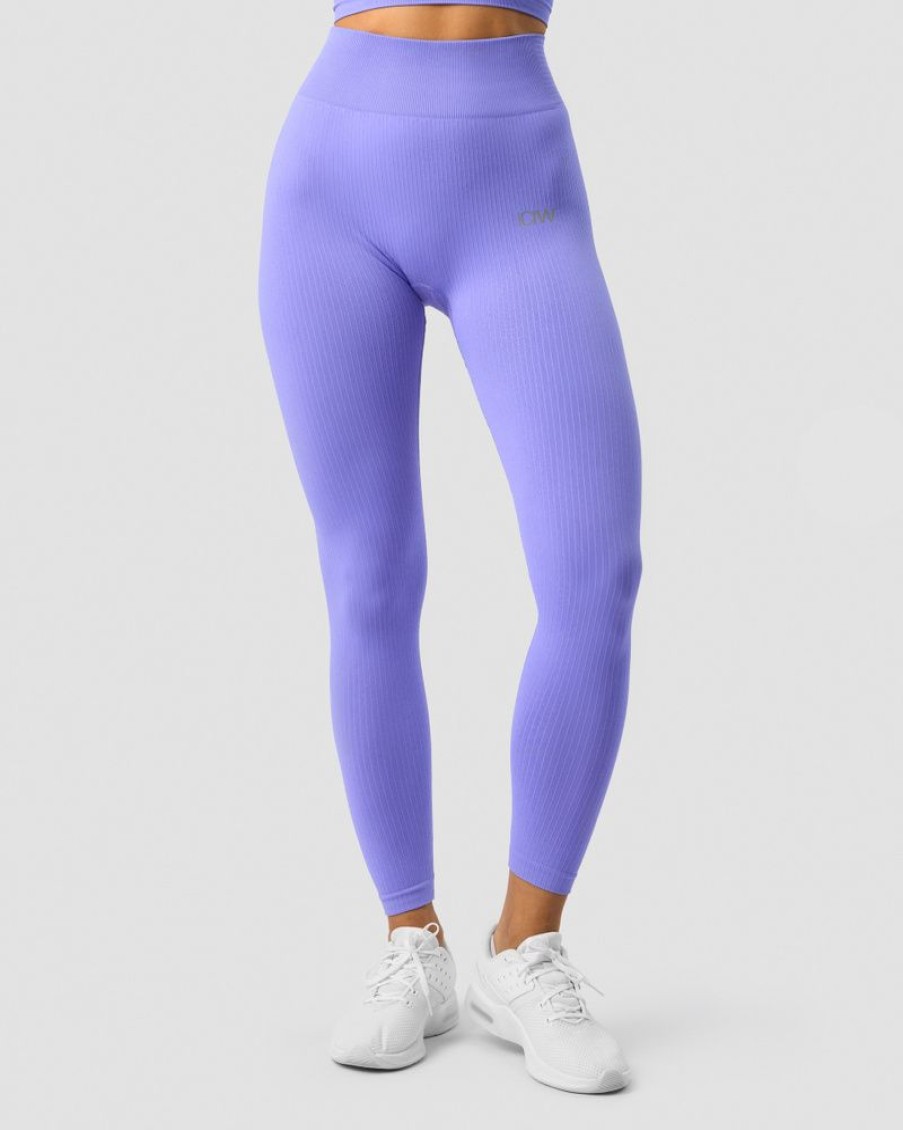 Dam ICIW Tights & Leggings | Ribbed Define Seamless Tights Dk Lavender