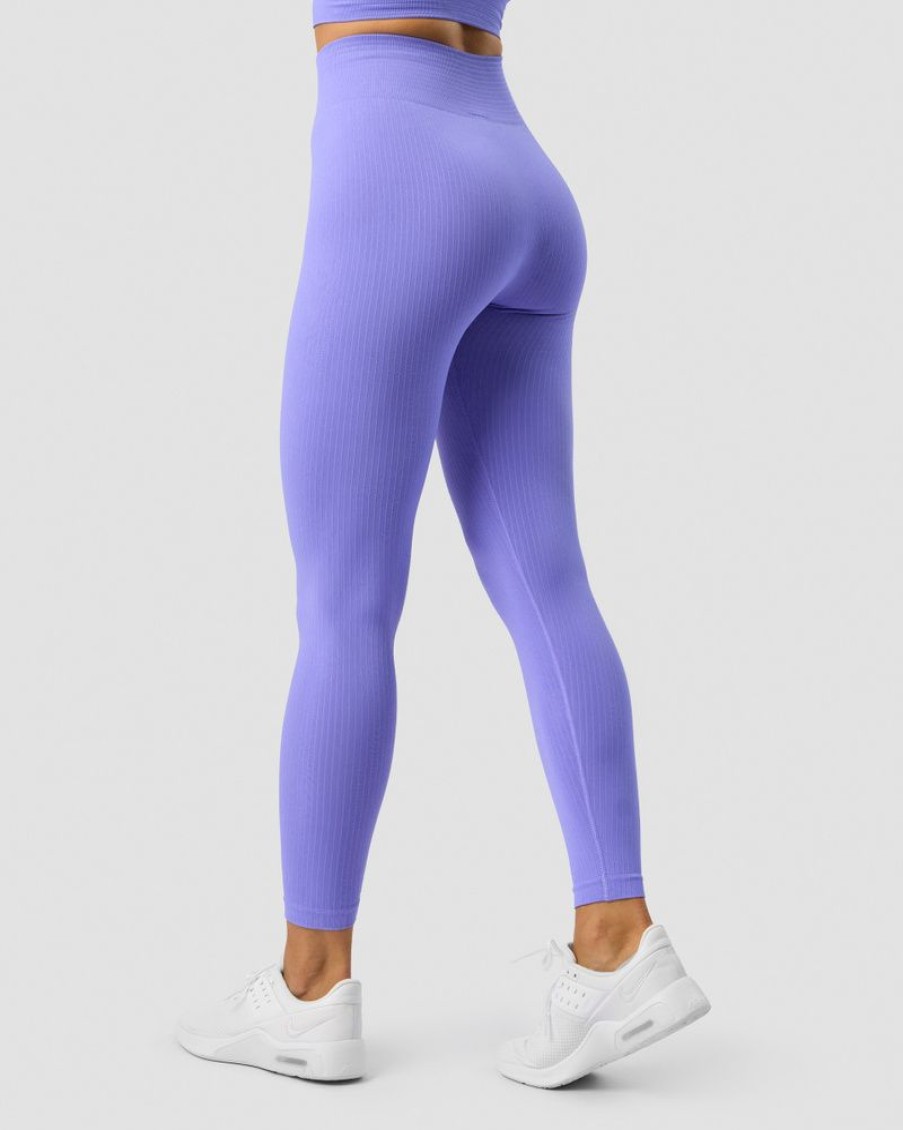 Dam ICIW Tights & Leggings | Ribbed Define Seamless Tights Dk Lavender