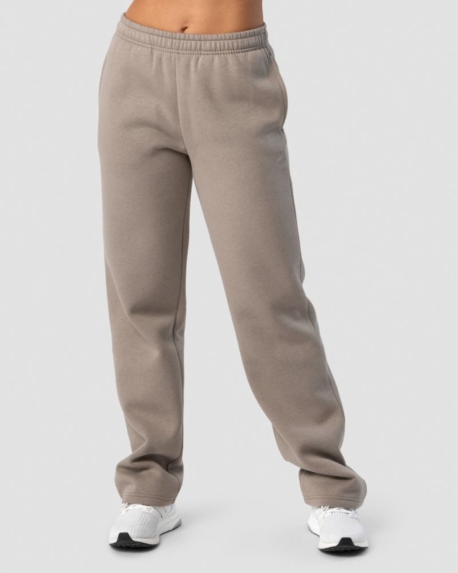 Dam ICIW Byxor | Everyday Straight Leg Sweatpants Greige