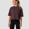 Dam ICIW T-Shirts | Everyday Cotton Cropped T-Shirt Burgundy