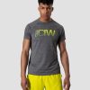 Herr ICIW T-Shirts | Smash Padel Mesh T-Shirt Grey Melange Men