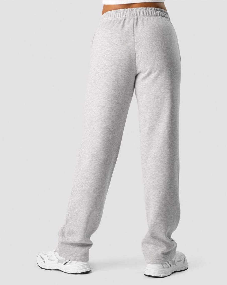 Dam ICIW Byxor | Everyday Straight Leg Sweatpants Light Grey Melange