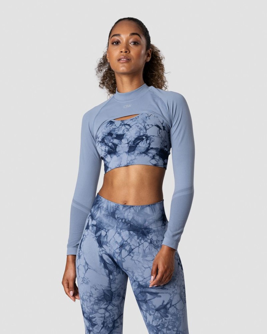 Dam ICIW Seamless | Define Seamless Ls Shoulder Top Urban Blue