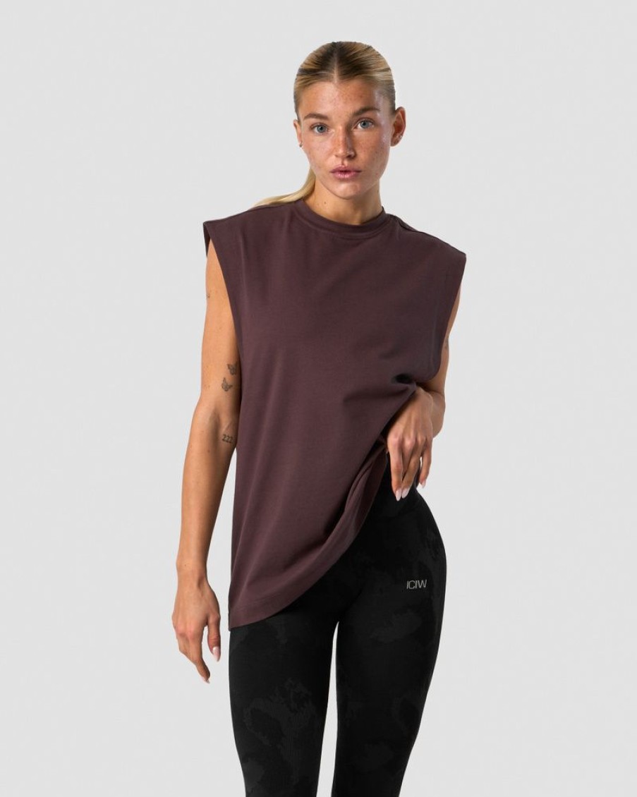 Dam ICIW Traningslinnen | Everyday Cotton Tank Top Burgundy