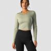 Dam ICIW Langarmat | Nimble Cropped Ls Light Sage Green