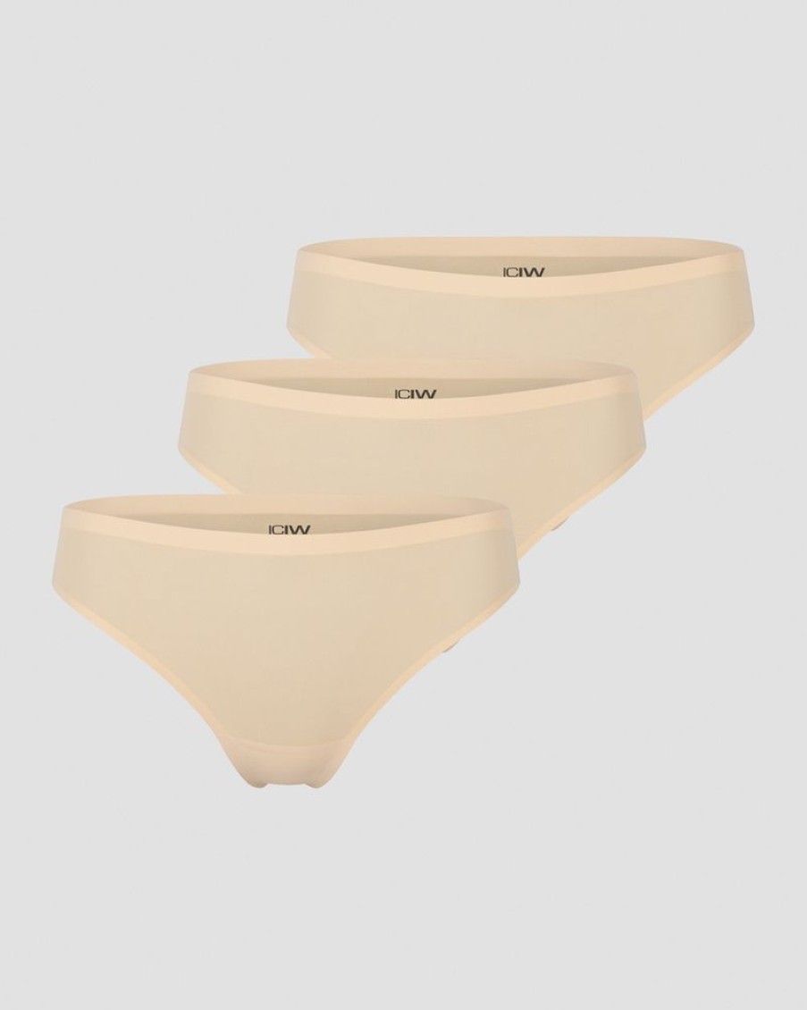 Dam ICIW Underklader | Invisible Thong 3-Pack Beige