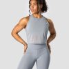 Dam ICIW Traningslinnen | Revive Mesh Cropped Tank Top Wmn Dusty Blue