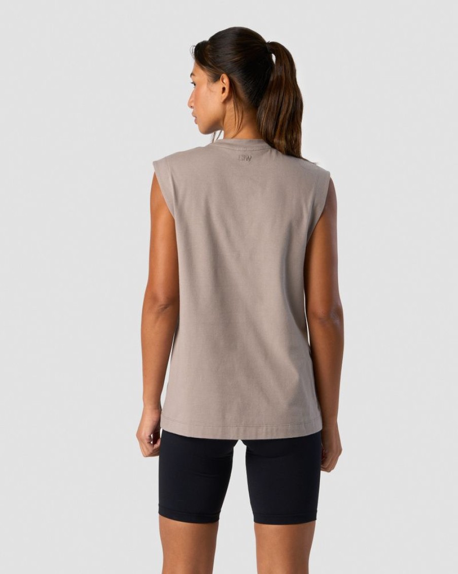 Dam ICIW Traningslinnen | Everyday Cotton Tank Top Greige