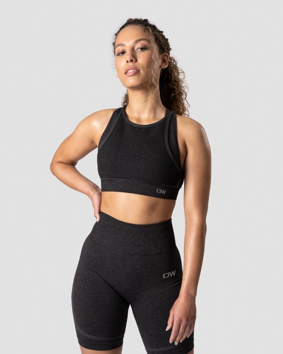 Dam ICIW Sport-Bh | Queen Mesh Icon Sports Bra Graphite Melange