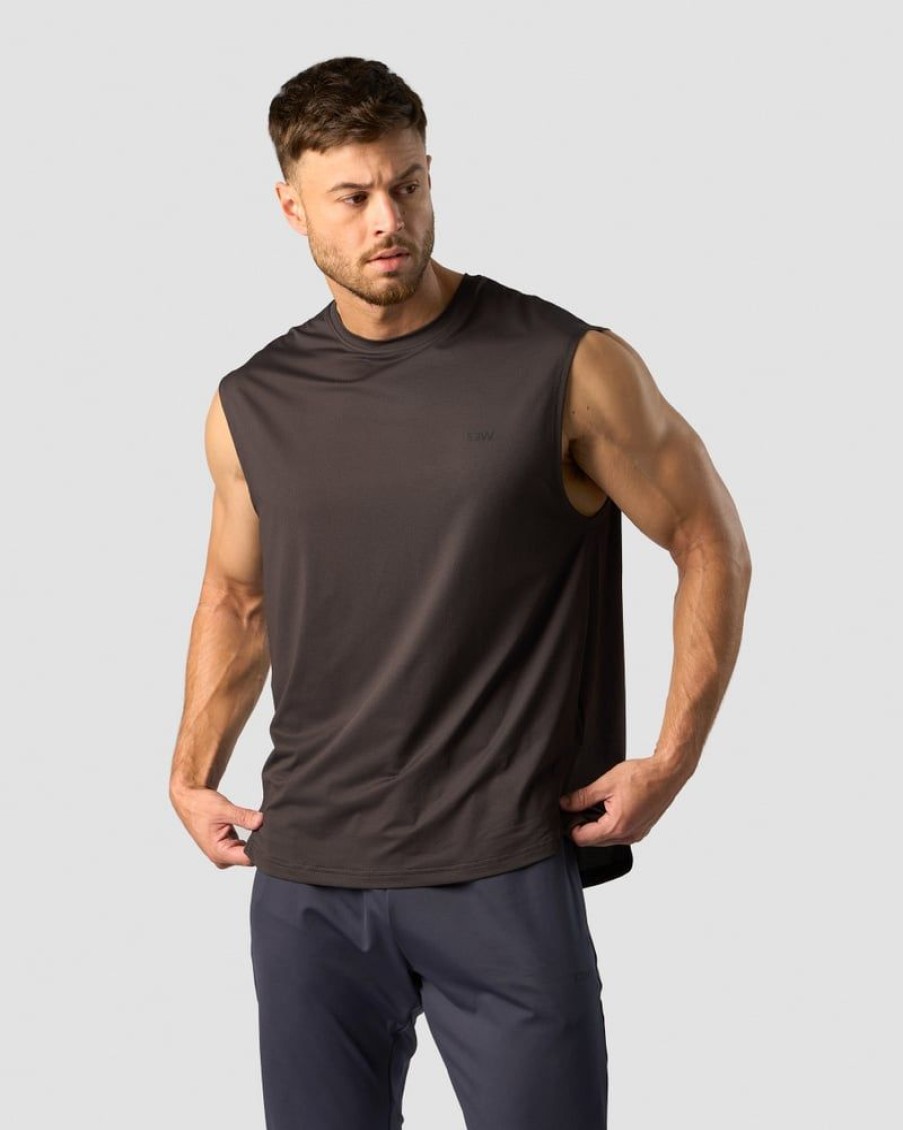 Herr ICIW T-Shirts | Stride Sleeveless T-Shirt Men Charcoal