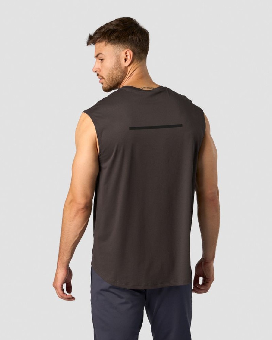 Herr ICIW T-Shirts | Stride Sleeveless T-Shirt Men Charcoal