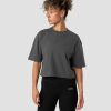 Dam ICIW T-Shirts | Everyday Cotton Cropped T-Shirt Dark Grey