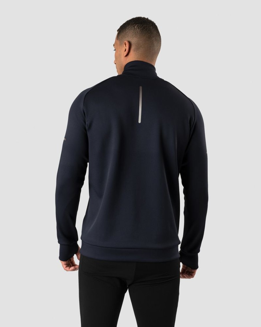 Herr ICIW Langarmat | Mercury 1/4 Zip Crewneck Navy